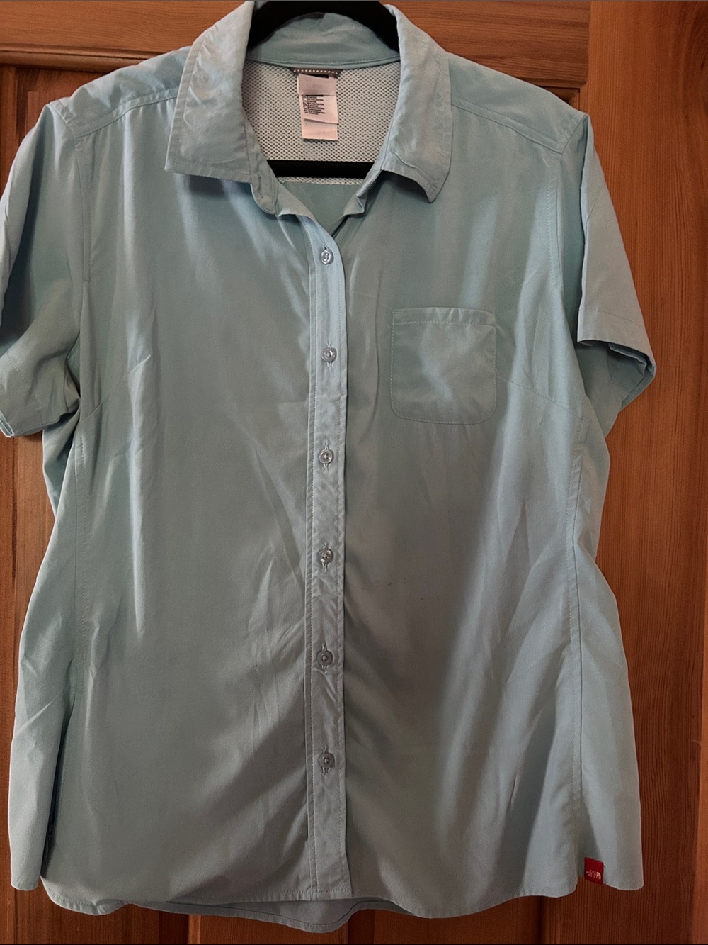 The North Face Light Blue Short-Sleeve Button-Down Shirt